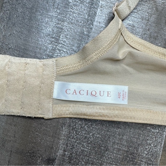 Cacique Lightly Lined Full Coverage Tan Bra 42C - Picture 8 of 11